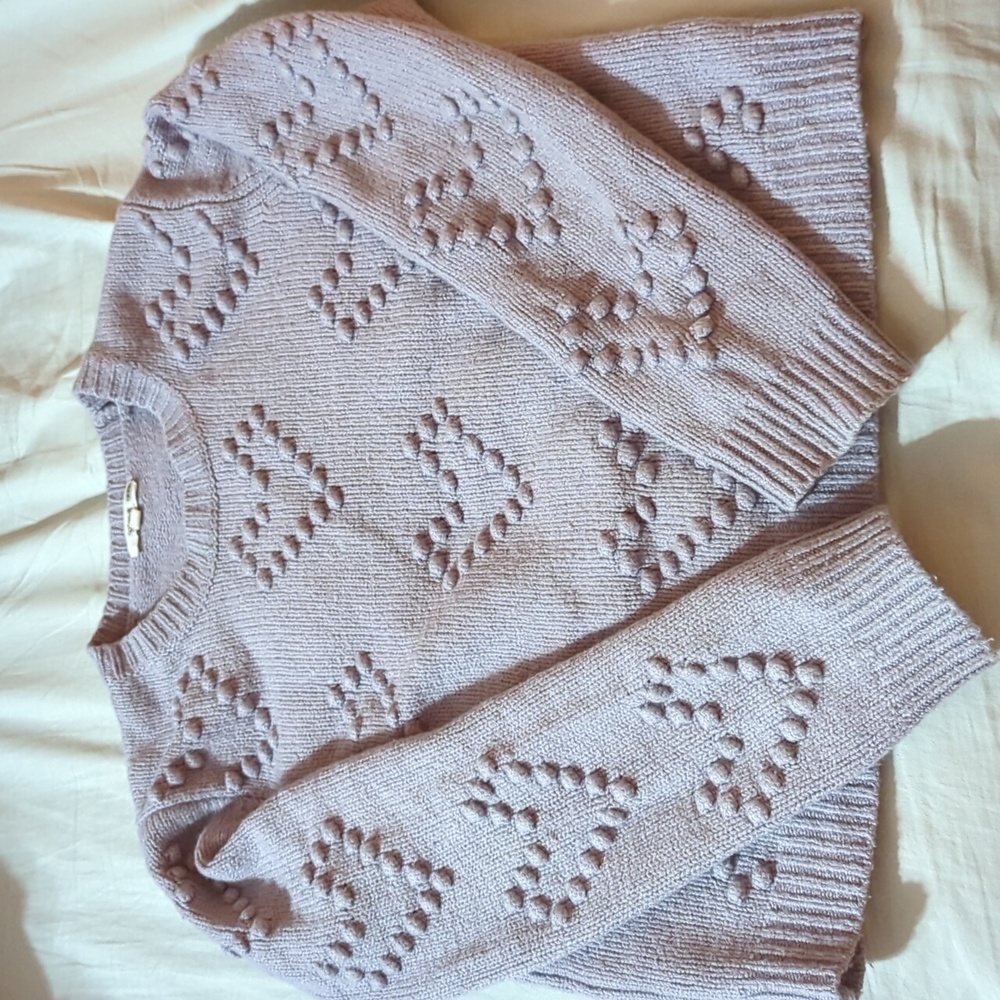 Splendid Collections Heart pom sweater